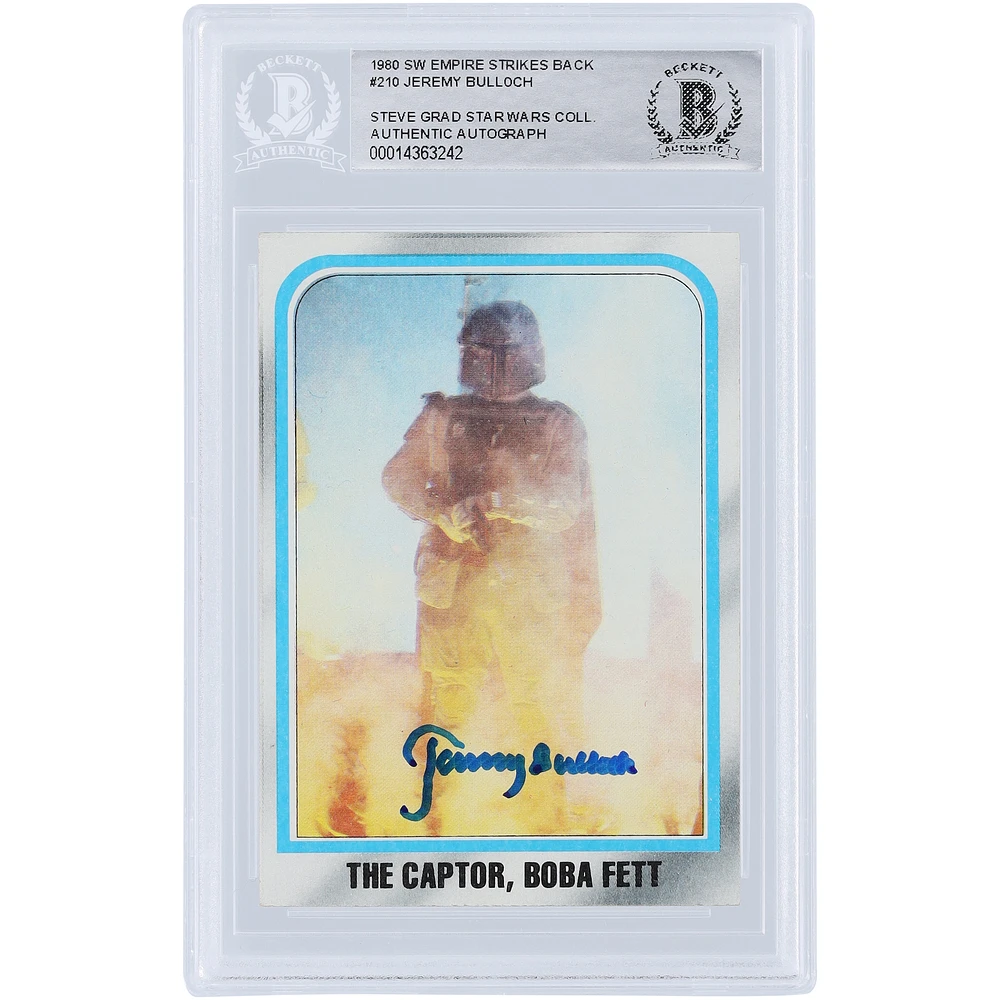 Jeremy Bulloch Star Wars Autographed 1980 Topps The Empire Strikes Back #210 BAS Authenticated Card