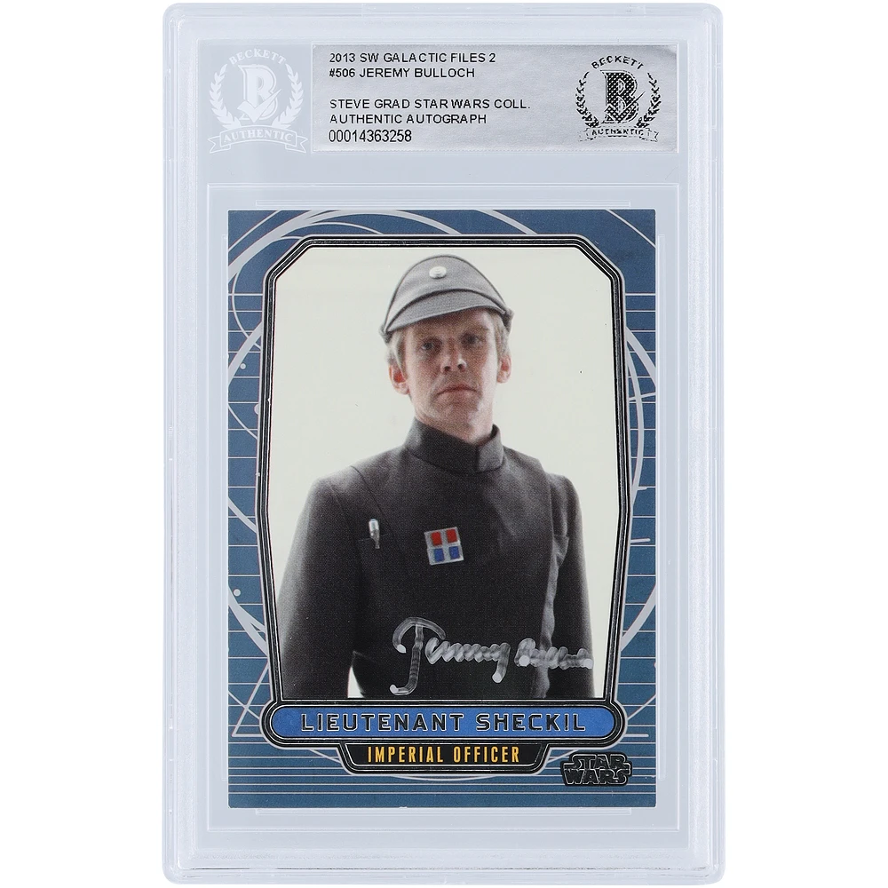 Jeremy Bulloch Star Wars Autographed 2013 Topps #506 BAS Authenticated Card - The Steve Grad Collection