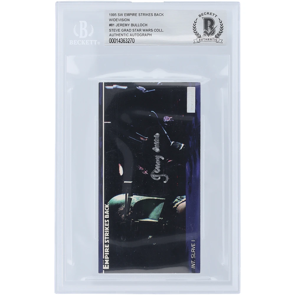 Jeremy Bulloch Star Wars Autographed 1995 Topps Widevision #81 BAS Authenticated Card