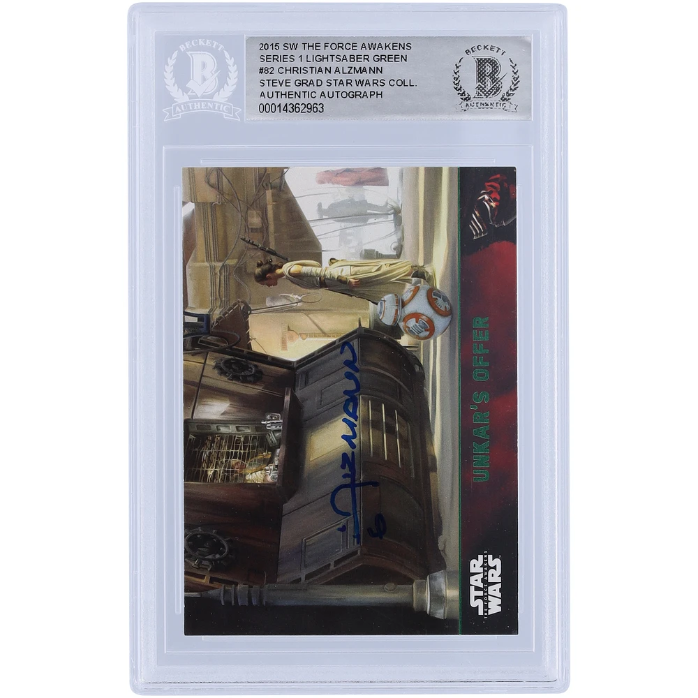 Christian Alzmann Star Wars Autographed 2015 Topps #82 BAS Authenticated Card