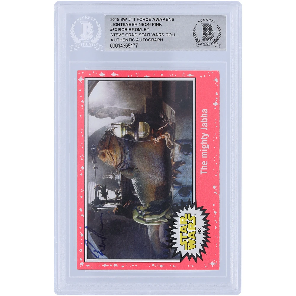 Bob Bromley Star Wars Autographed 2015 Topps #63 BAS Authenticated Card