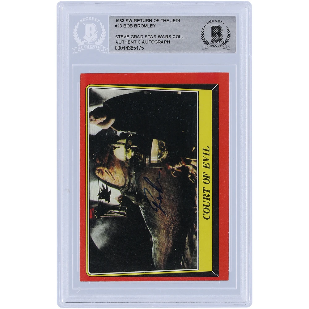 Bob Bromley Star Wars Autographed 1983 Topps Return of the Jedi #13 BAS Authenticated Card