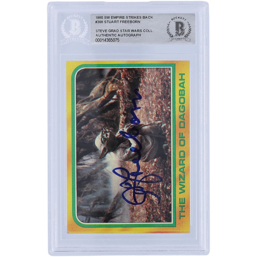 Stuart Freeborn Star Wars Autographed 1980 Topps The Empire Strikes Back #308 BAS Authenticated Card