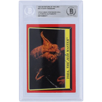 Stuart Freeborn Star Wars Autographed 1983 Topps Return of the Jedi #58 BAS Authenticated Card