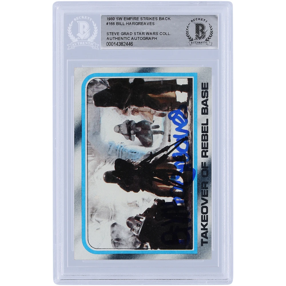 Bill Hargreaves Star Wars Autographed 1980 Topps The Empire Strikes Back #166 BAS Authenticated Card