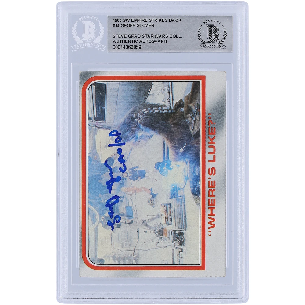 Geoff Glover Star Wars Autographed 1980 Topps The Empire Strikes Back #14 BAS Authenticated Card