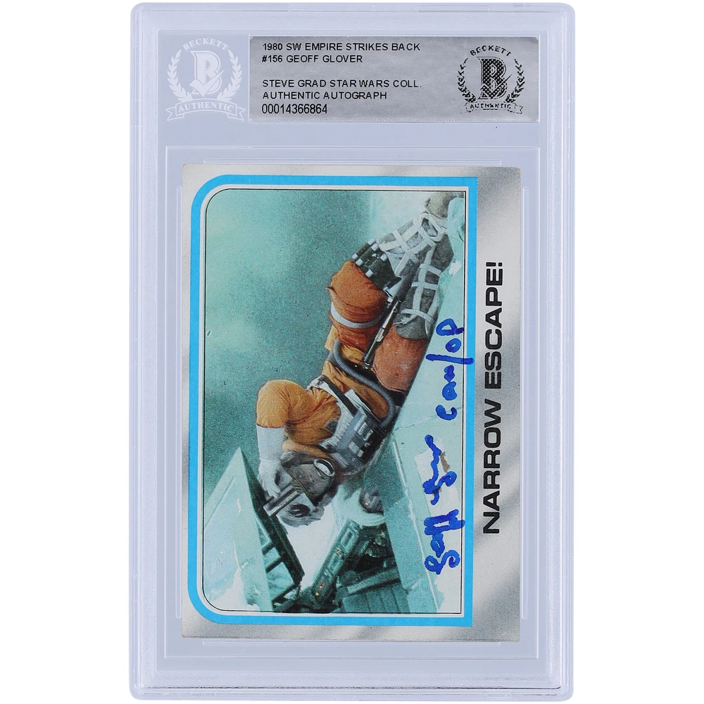 Geoff Glover Star Wars Autographed 1980 Topps The Empire Strikes Back #156 BAS Authenticated Card