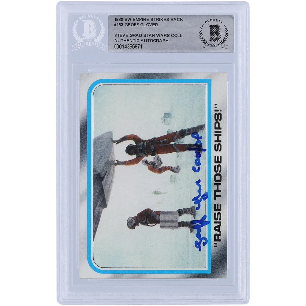 Geoff Glover Star Wars Autographed 1980 Topps The Empire Strikes Back #163 BAS Authenticated Card