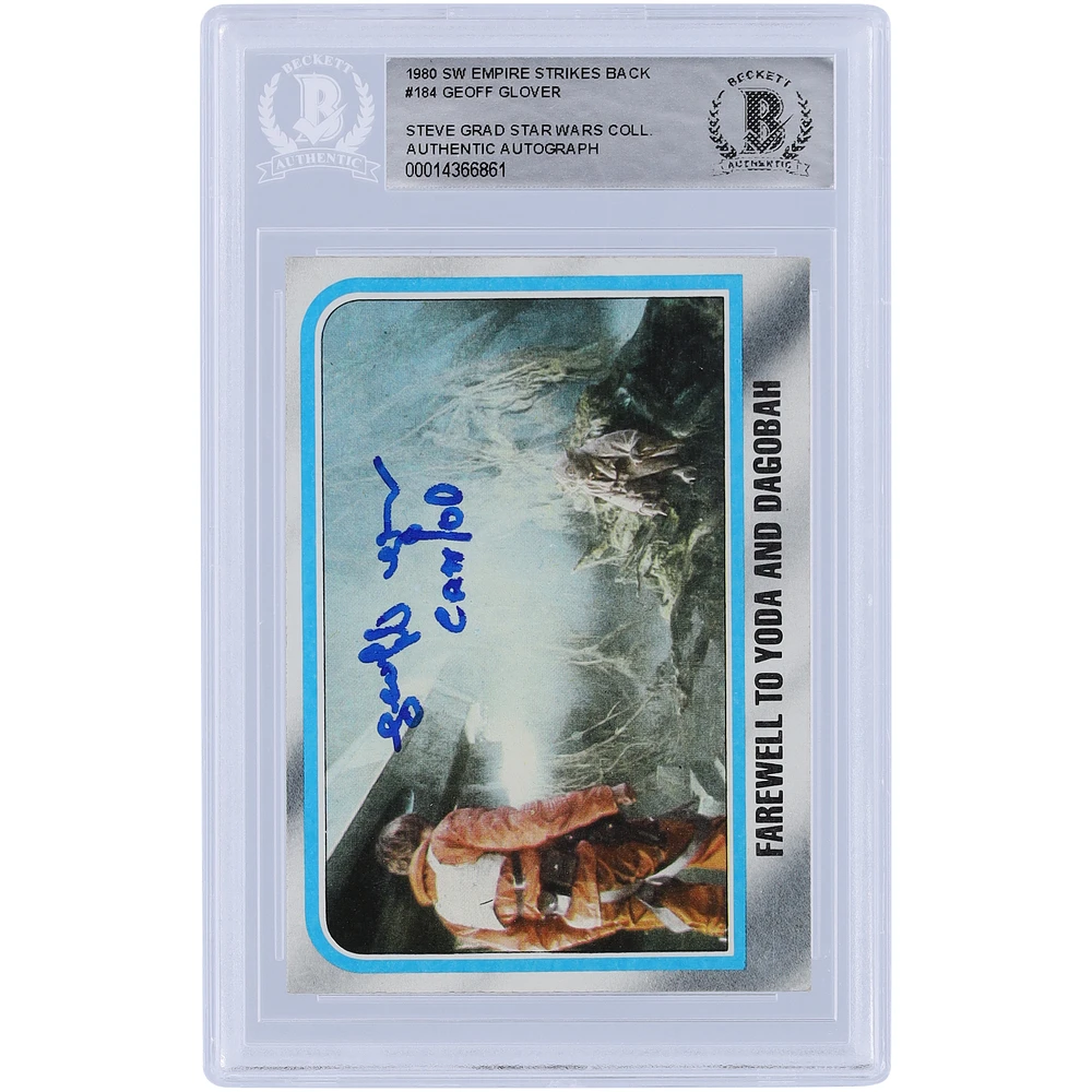 Geoff Glover Star Wars Autographed 1980 Topps The Empire Strikes Back #184 BAS Authenticated Card
