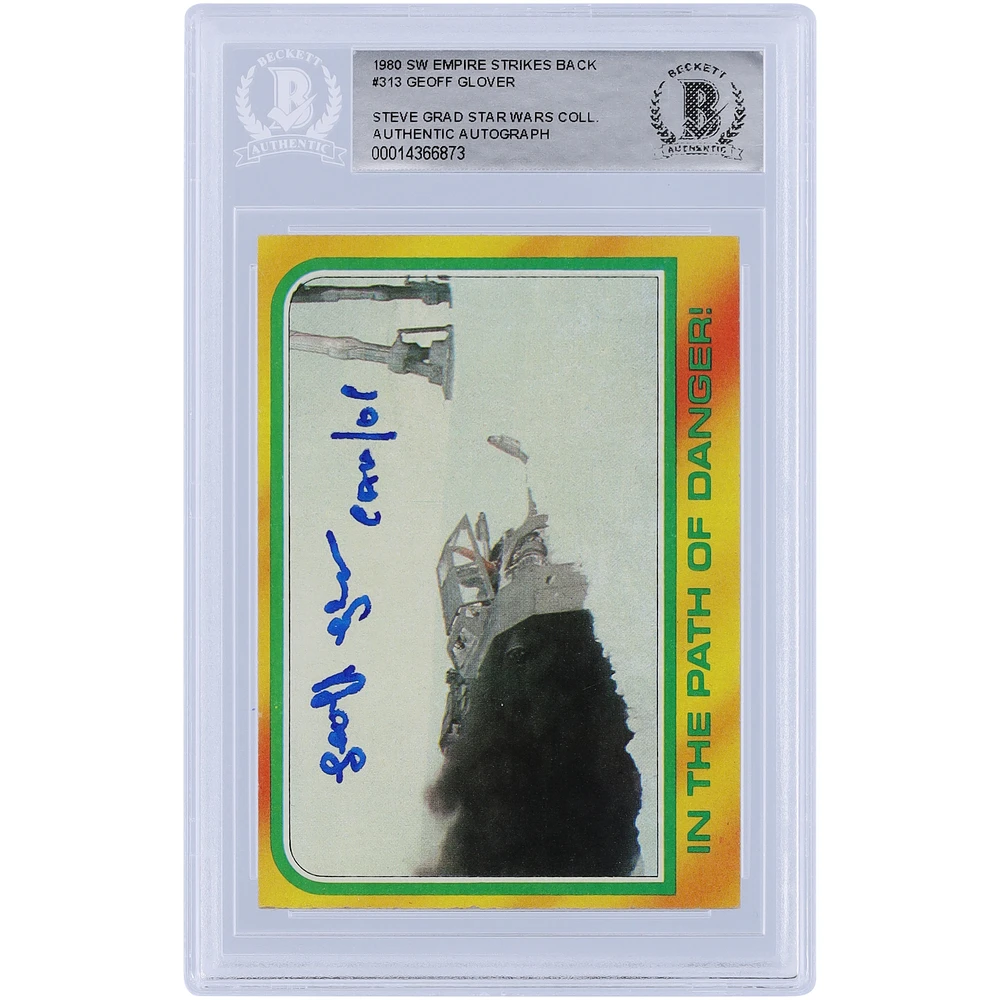 Geoff Glover Star Wars Autographed 1980 Topps The Empire Strikes Back #313 BAS Authenticated Card