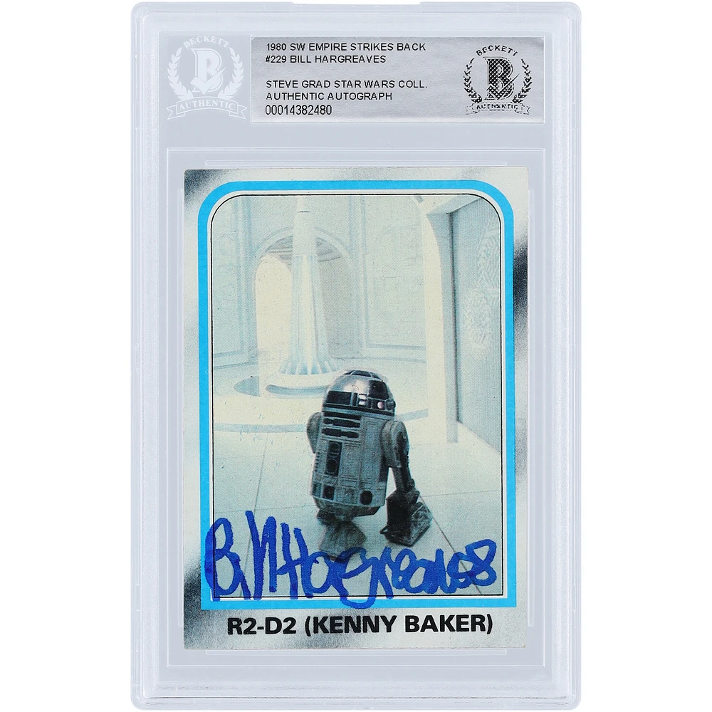Bill Hargreaves Star Wars Autographed 1980 Topps The Empire Strikes Back #229 BAS Authenticated Card
