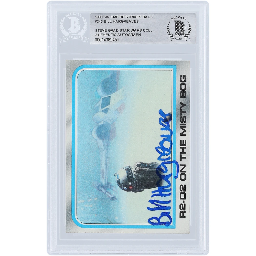 Bill Hargreaves Star Wars Autographed 1980 Topps The Empire Strikes Back #245 BAS Authenticated Card