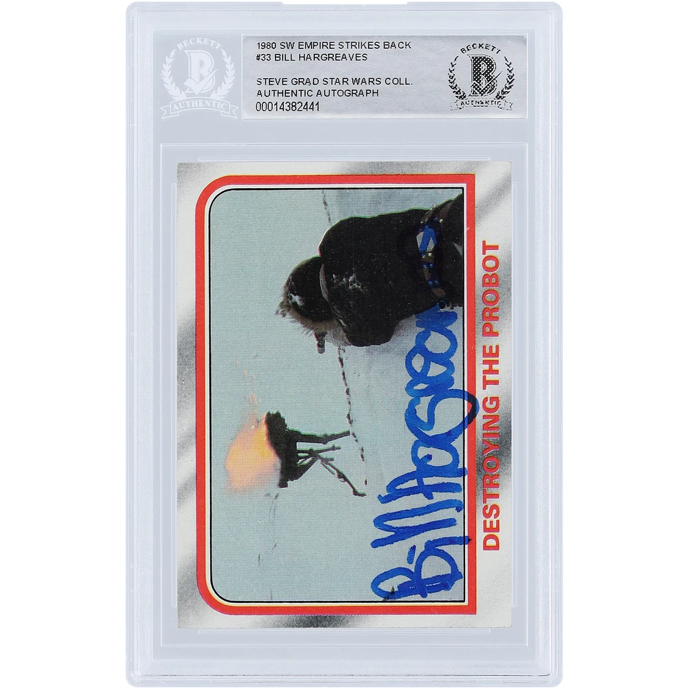 Bill Hargreaves Star Wars Autographed 1980 Topps The Empire Strikes Back #33 BAS Authenticated Card