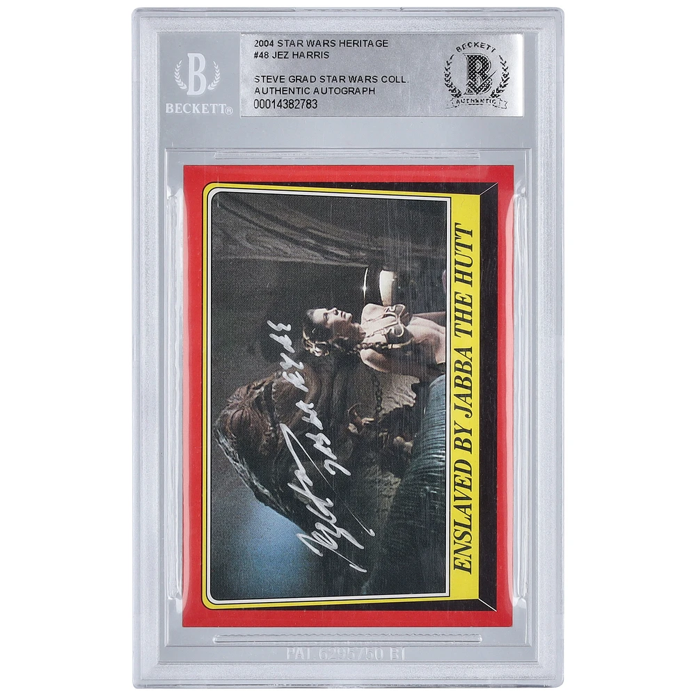 Jez Harris Star Wars Autographed 2004 Topps #48 BAS Authenticated Card with "Jabba Eyes" Inscription