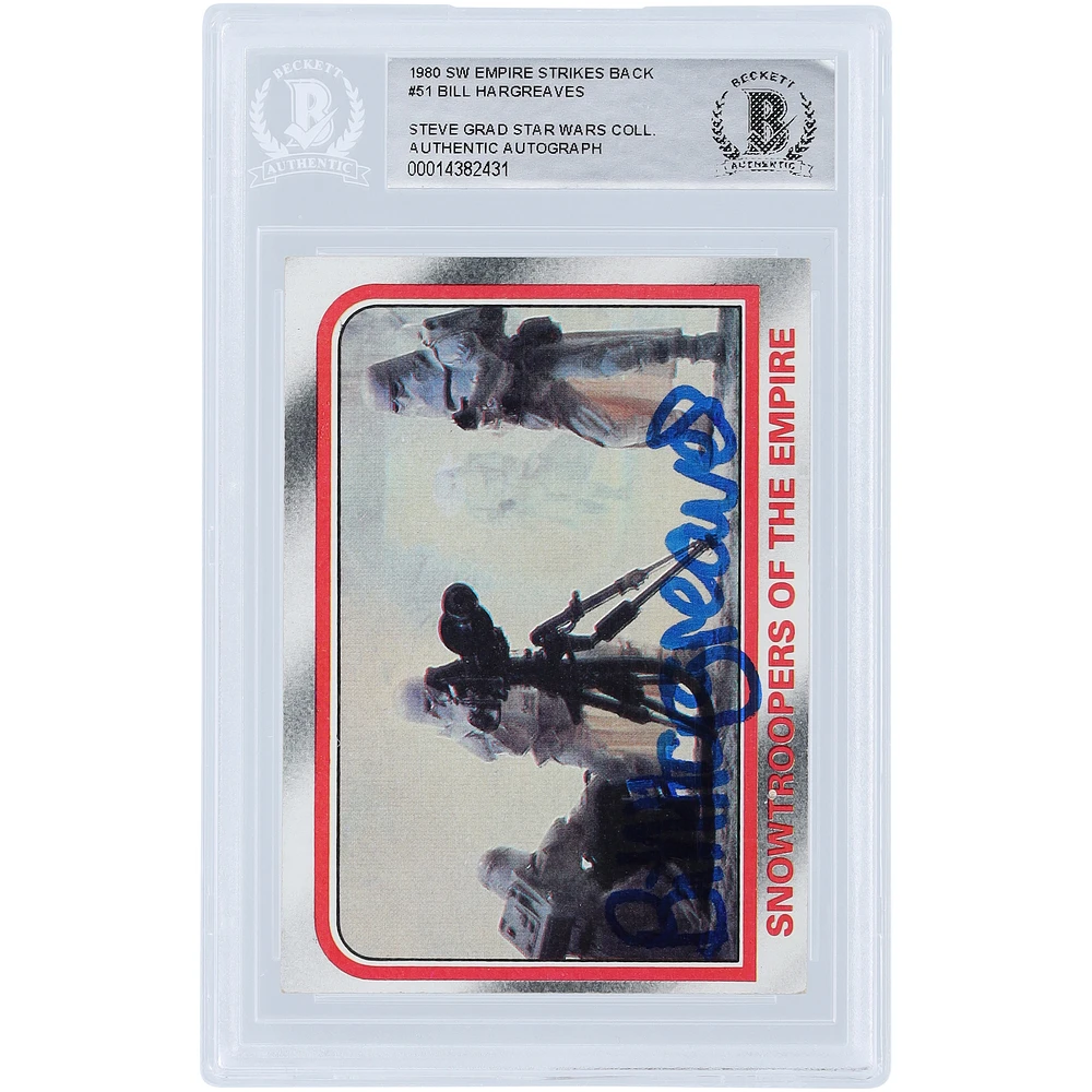 Bill Hargreaves Star Wars Autographed 1980 Topps The Empire Strikes Back #51 BAS Authenticated Card