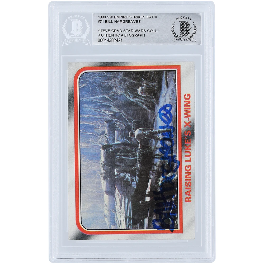 Bill Hargreaves Star Wars Autographed 1980 Topps The Empire Strikes Back #71 BAS Authenticated Card