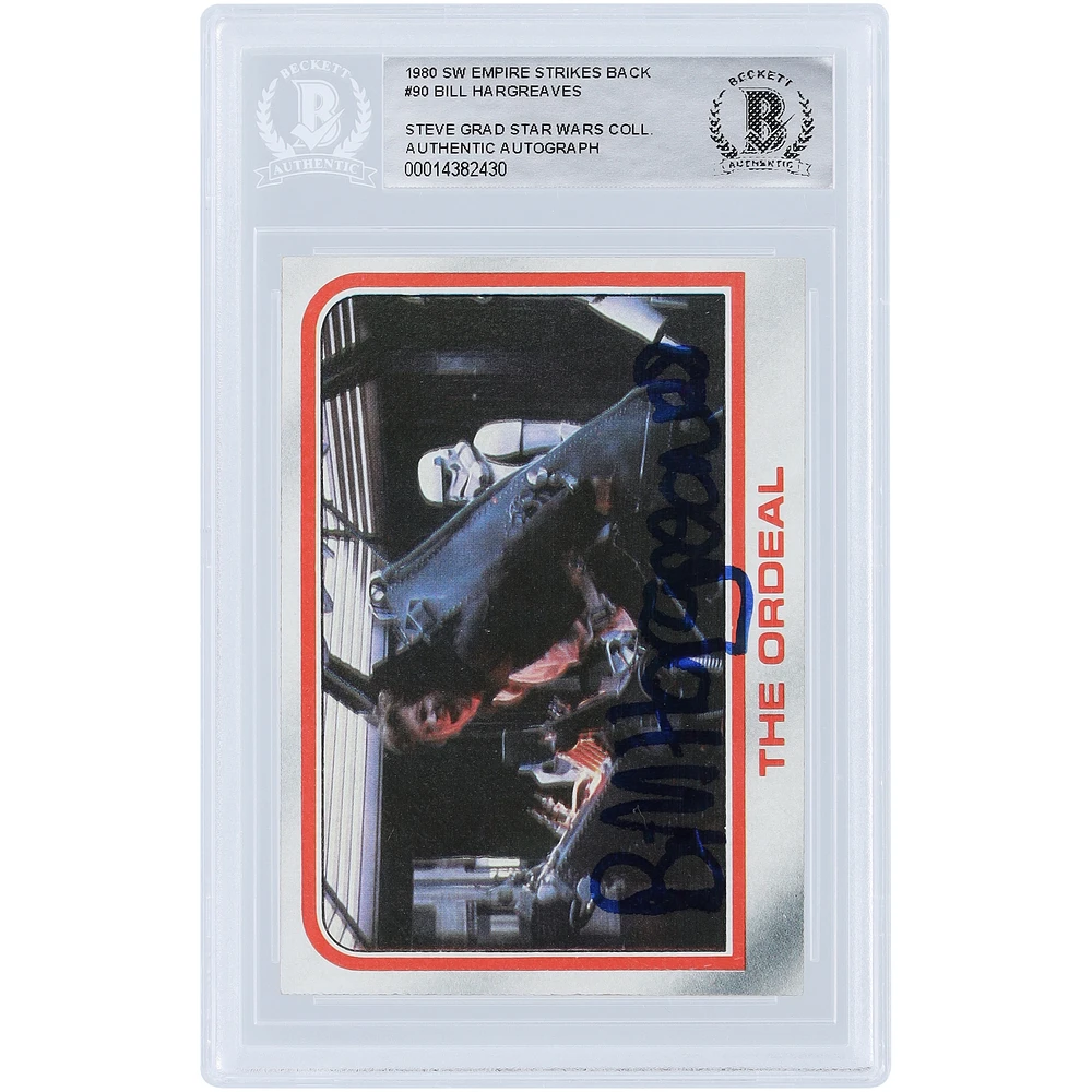 Bill Hargreaves Star Wars Autographed 1980 Topps The Empire Strikes Back #90 BAS Authenticated Card