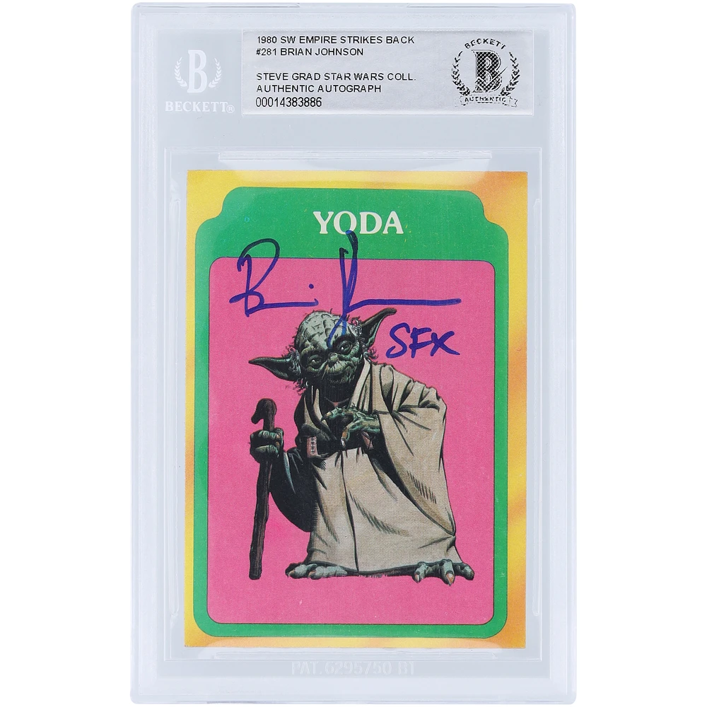 Brian Johnson Star Wars Autographed 1980 Topps The Empire Strikes Back #281 BAS Authenticated Card with "SFX" Inscription