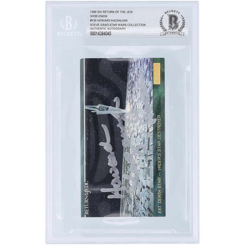 Howard Kazanjian Star Wars Autographed 1996 Topps Widevision #130 BAS Authenticated Card with "Producer" Inscription
