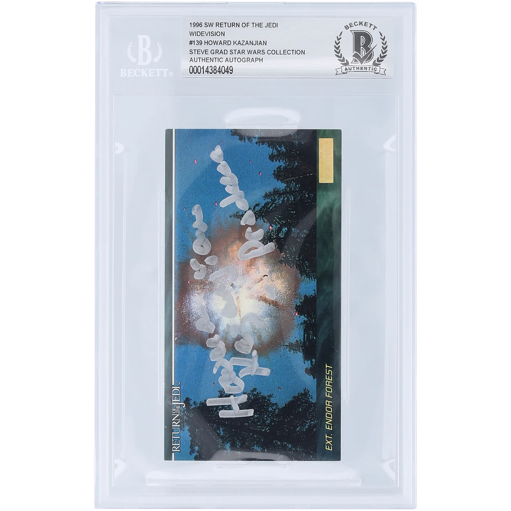 Howard Kazanjian Star Wars Autographed 1996 Topps Widevision #139 BAS Authenticated Card with "Producer" Inscription