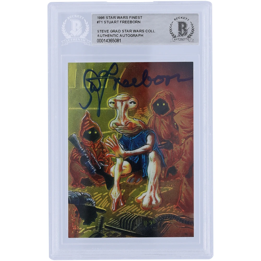 Stuart Freeborn Star Wars Autographed 1996 Topps Finest #71 BAS Authenticated Card