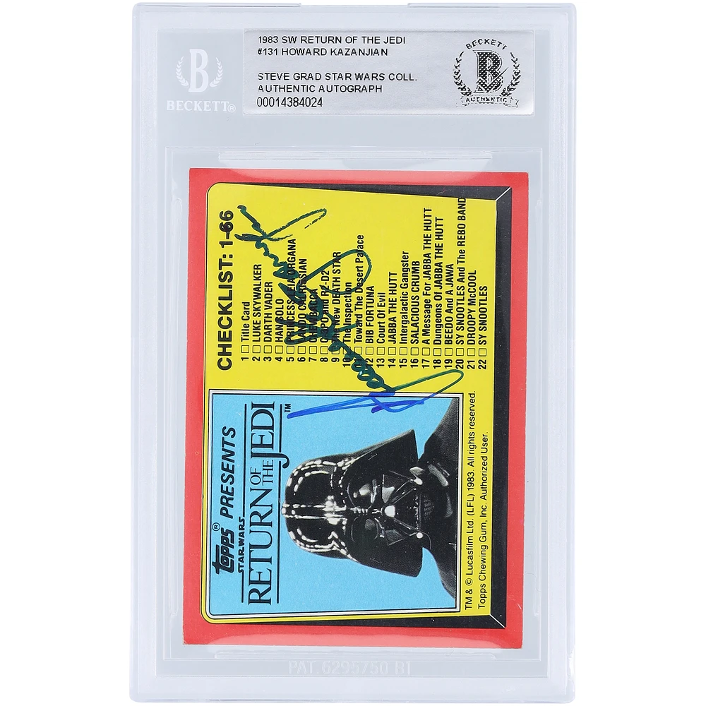 Howard Kazanjian Star Wars Autographed 1983 Topps Return of the Jedi #131 BAS Authenticated Card