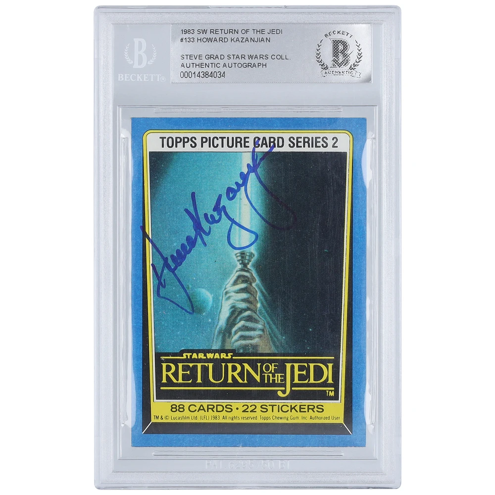 Howard Kazanjian Star Wars Autographed 1983 Topps Return of the Jedi Sticker #133 BAS Authenticated Card