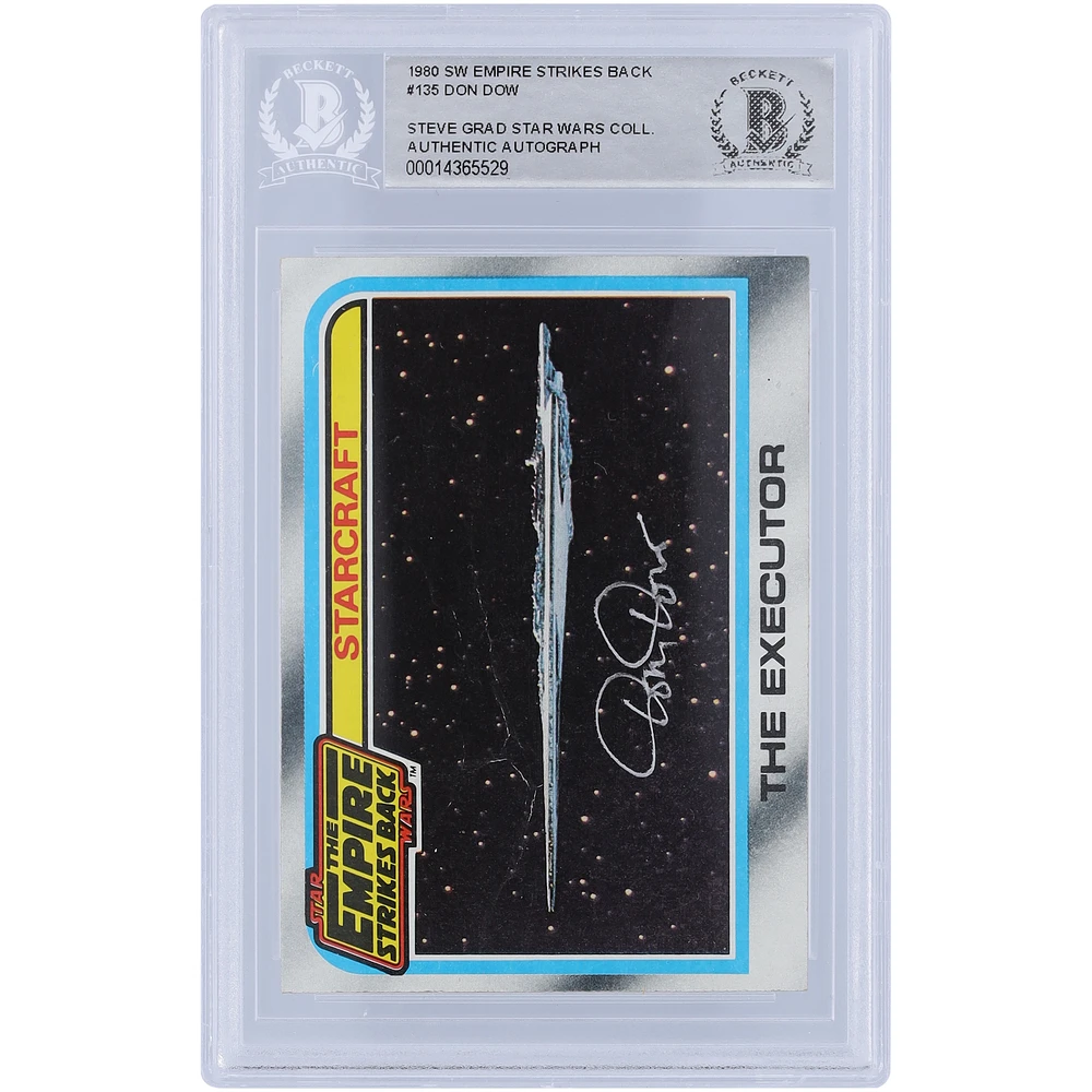 Don Dow Star Wars Autographed 1980 Topps The Empire Strikes Back #135 BAS Authenticated Card