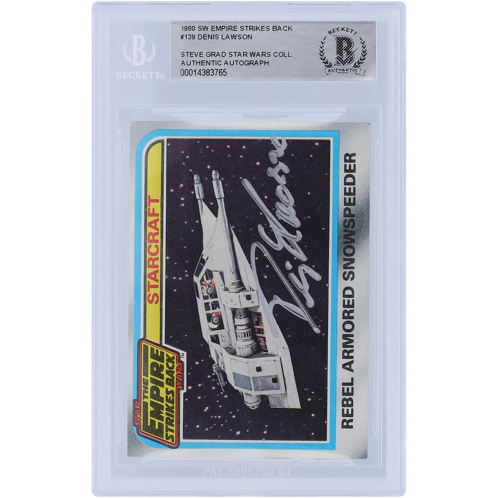 Denis Lawson Star Wars Autographed 1980 Topps The Empire Strikes Back #139 BAS Authenticated Card