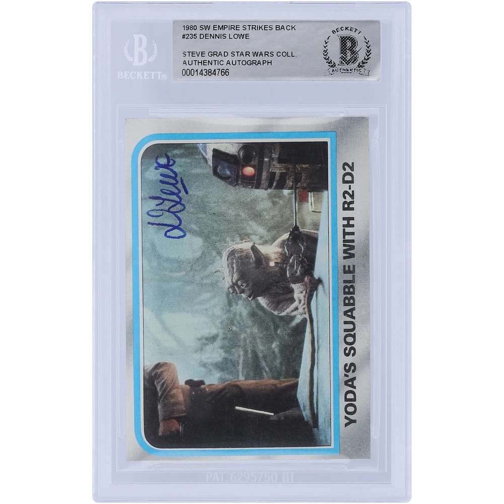 Dennis Lowe Star Wars Autographed 1980 Topps The Empire Strikes Back #235 BAS Authenticated Card