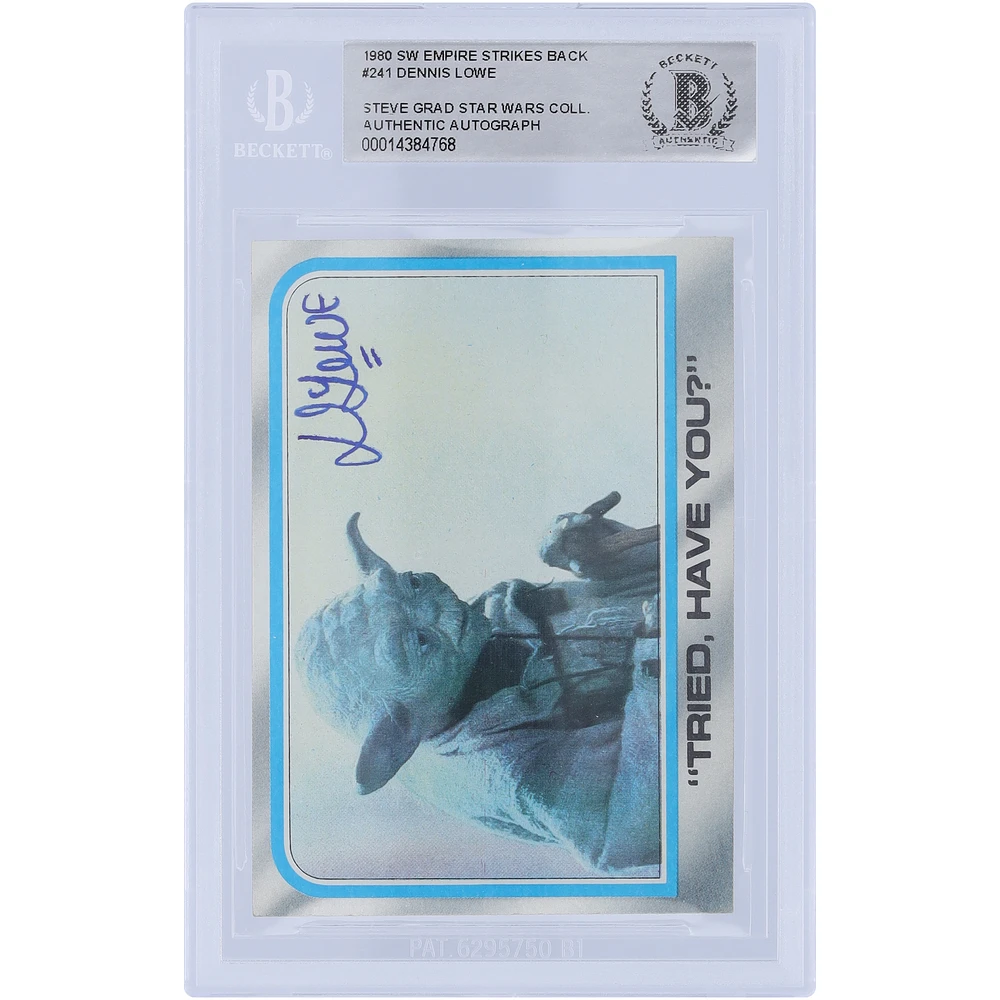 Dennis Lowe Star Wars Autographed 1980 Topps The Empire Strikes Back #241 BAS Authenticated Card