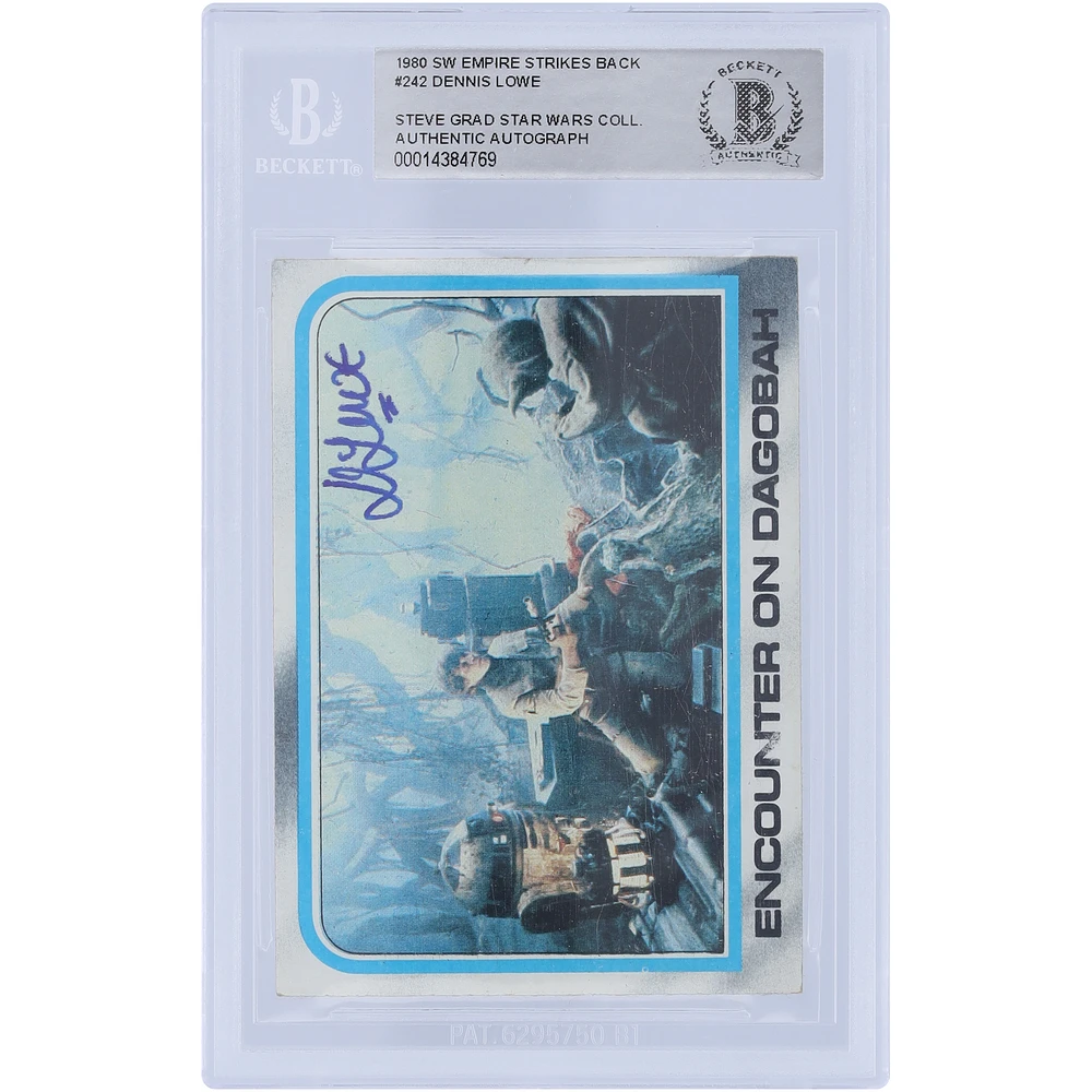 Dennis Lowe Star Wars Autographed 1980 Topps The Empire Strikes Back #242 BAS Authenticated Card
