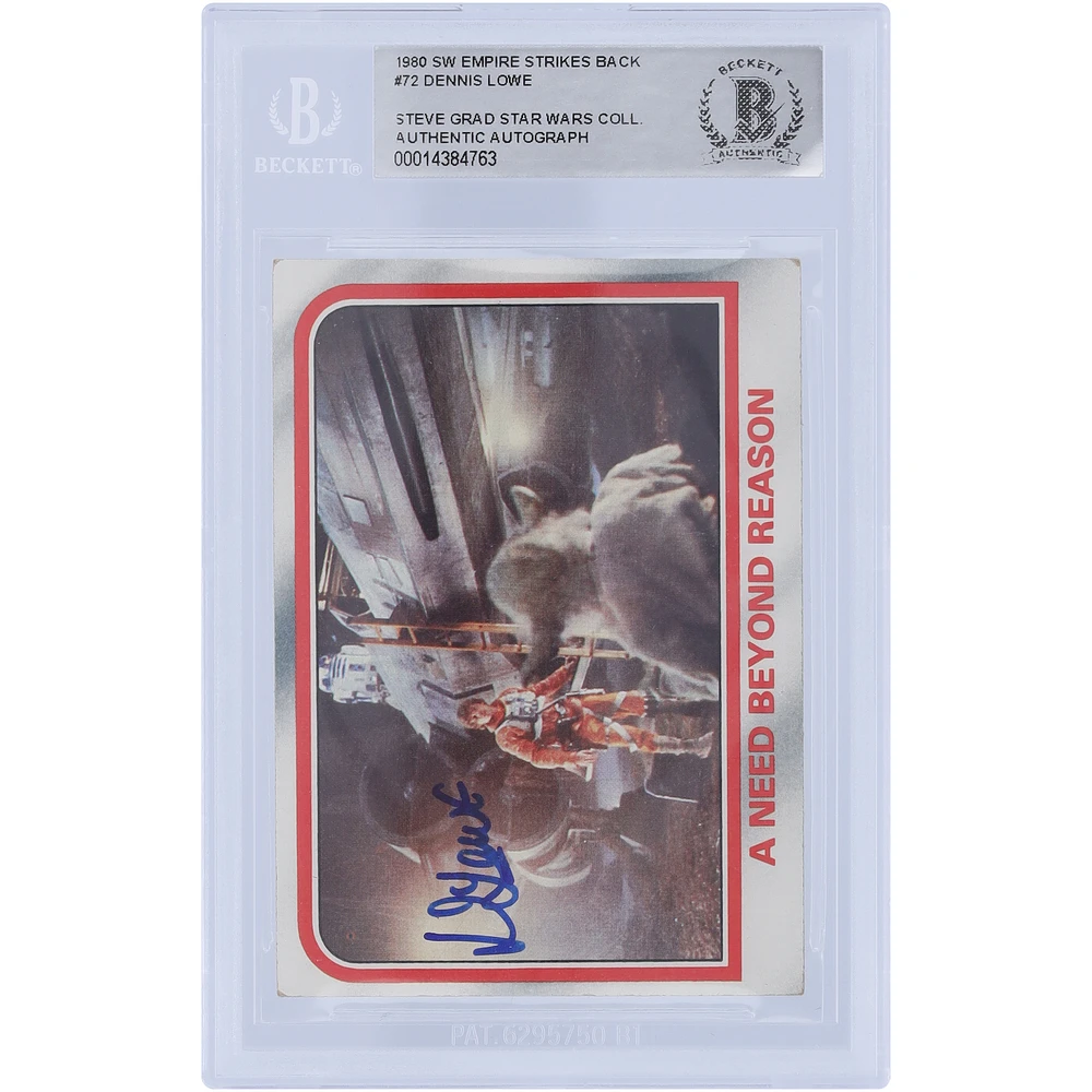 Dennis Lowe Star Wars Autographed 1980 Topps The Empire Strikes Back #72 BAS Authenticated Card