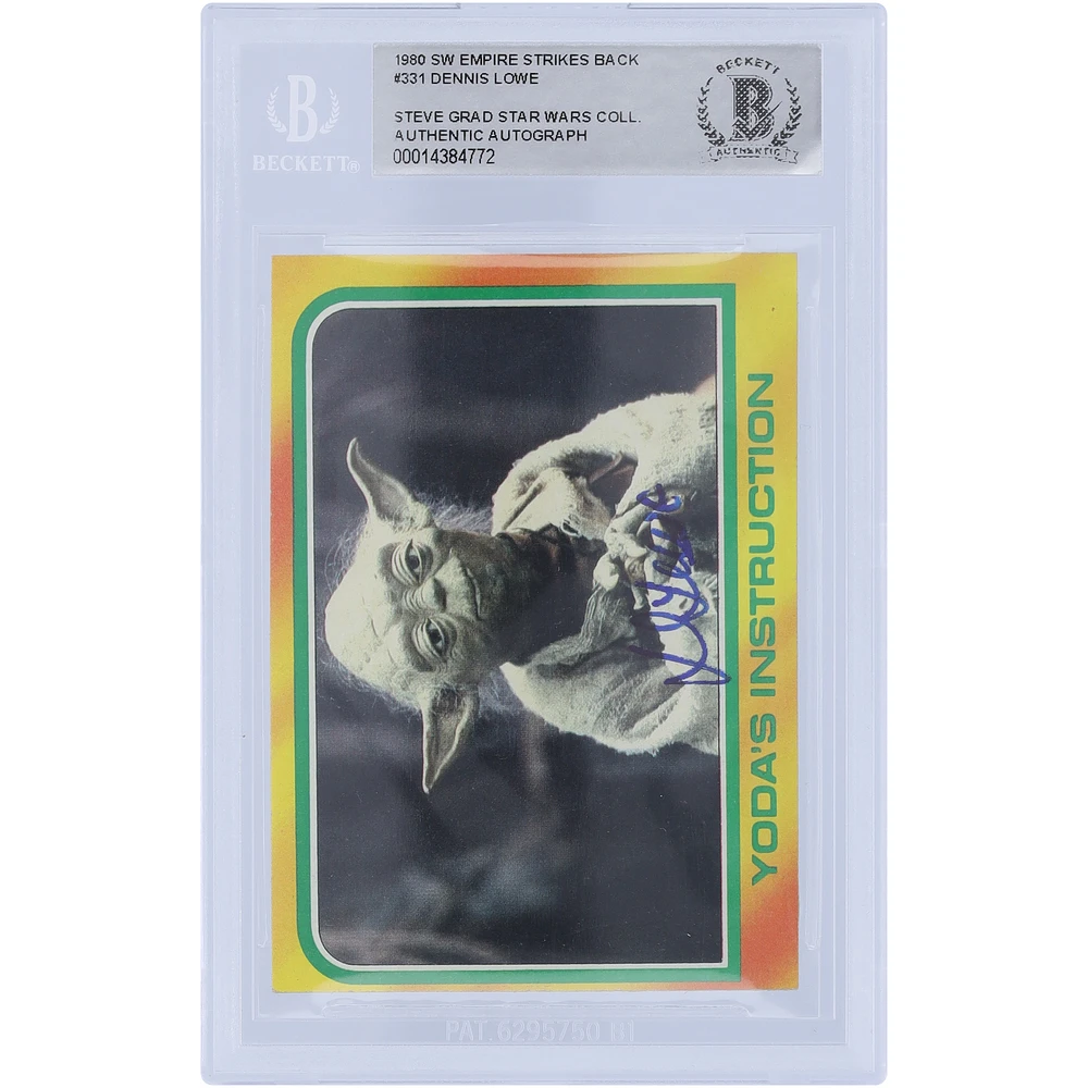 Dennis Lowe Star Wars Autographed 1980 Topps The Empire Strikes Back #331 BAS Authenticated Card