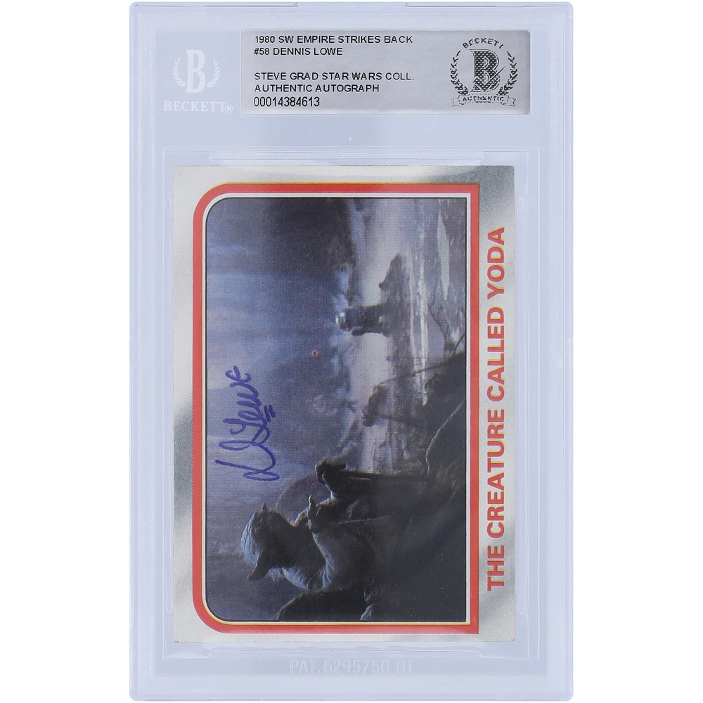 Dennis Lowe Star Wars Autographed 1980 Topps The Empire Strikes Back #58 BAS Authenticated Card