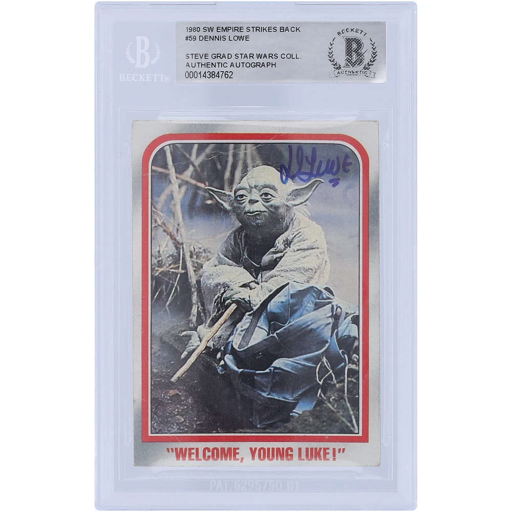Dennis Lowe Star Wars Autographed 1980 Topps The Empire Strikes Back #59 BAS Authenticated Card