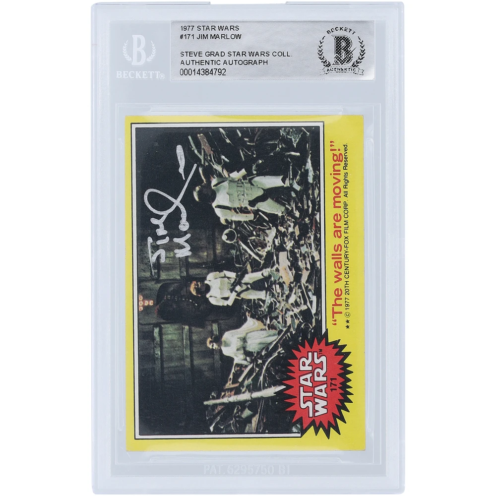 Jim Marlow Star Wars Autographed 1977 Topps Star Wars #171 BAS Authenticated Card