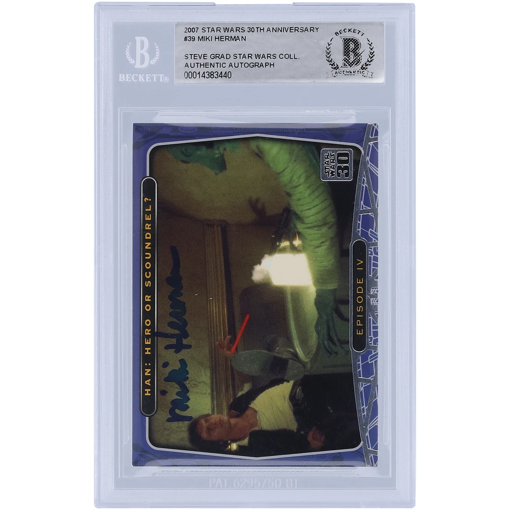 Miki Herman Star Wars Autographed 2007 Topps #39 BAS Authenticated Card