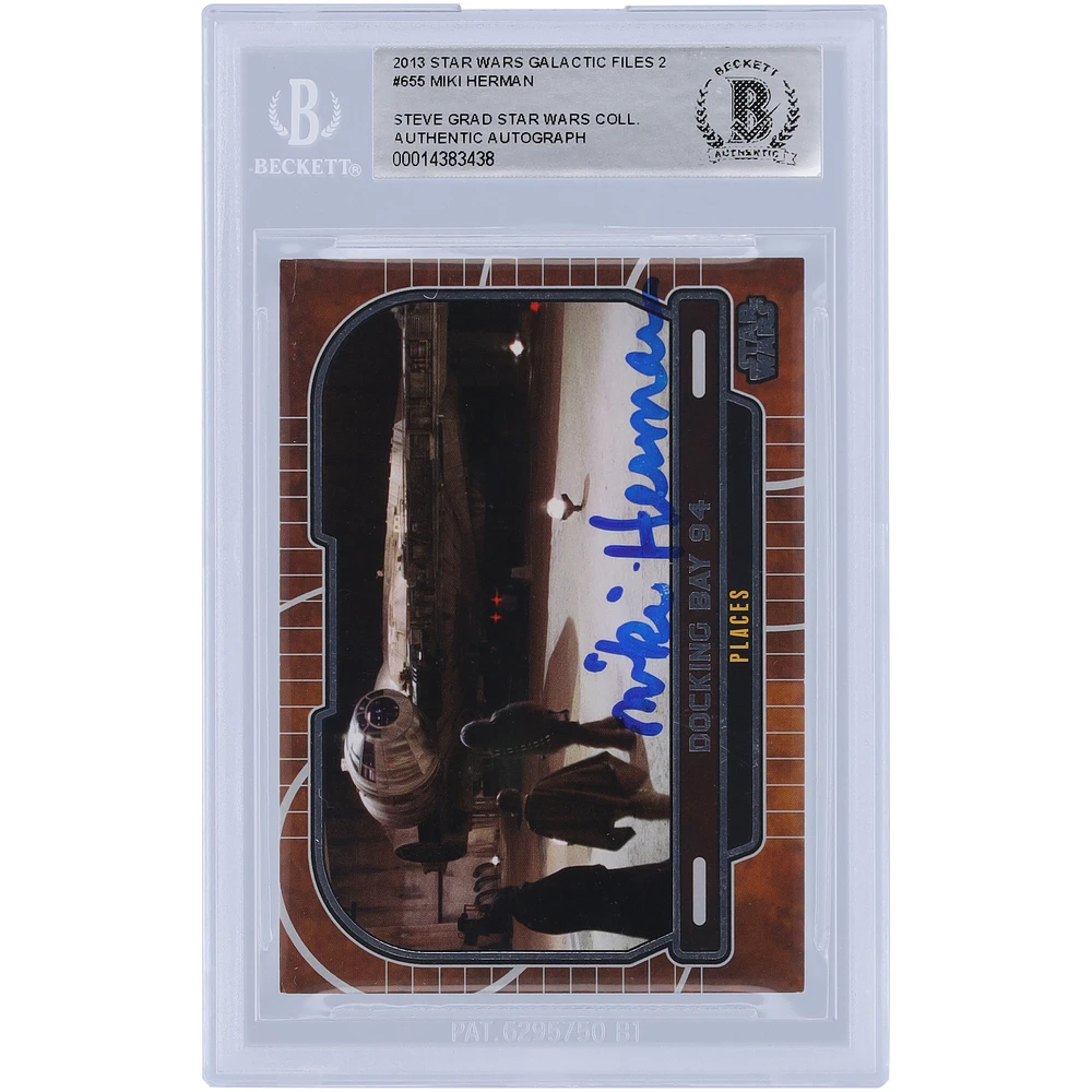 Miki Herman Star Wars Autographed 2013 Topps #655 BAS Authenticated Card