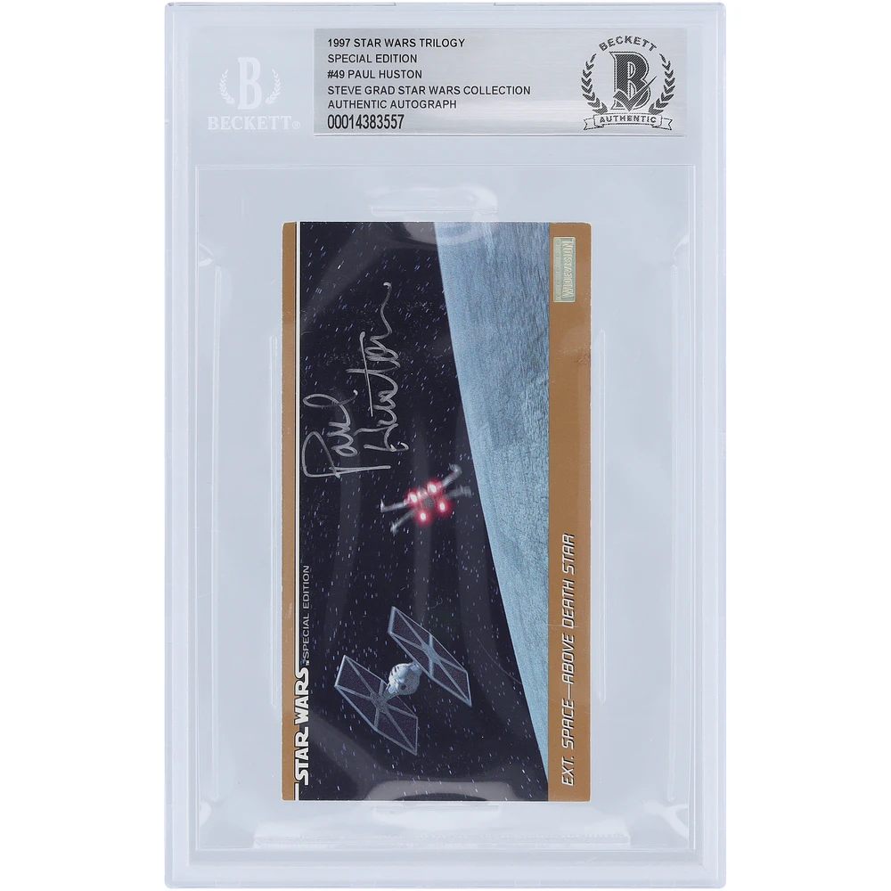 Paul Huston Autographed 1997 Topps Star Wars Widevision #49 BAS Authenticated Card