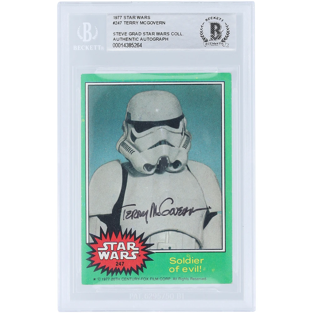 Terry McGovern Autographed 1977 Topps Star Wars #247 BAS Authenticated Card