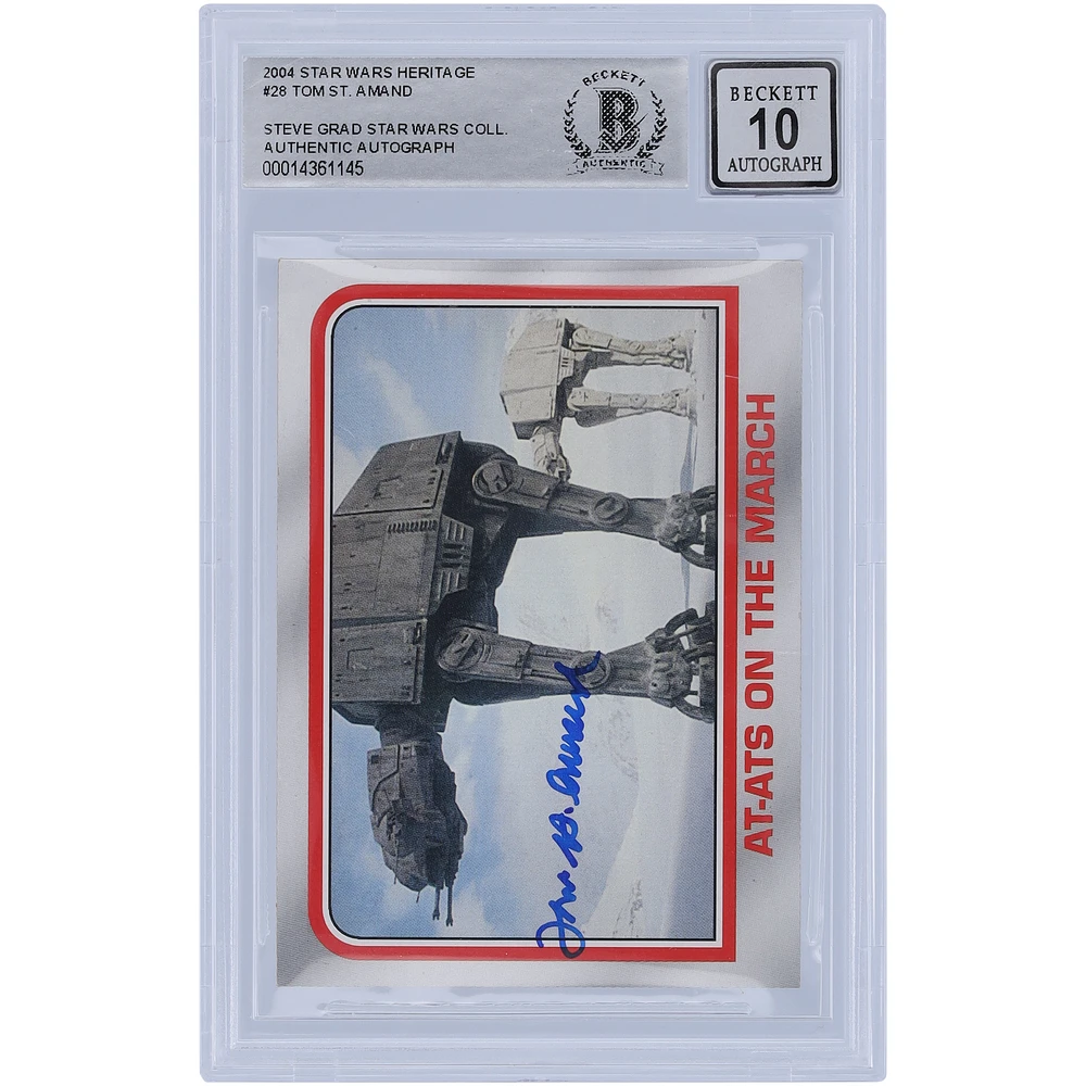 Tom St. Amand Star Wars Autographed 2004 Topps #28 BAS Authenticated 10 Card