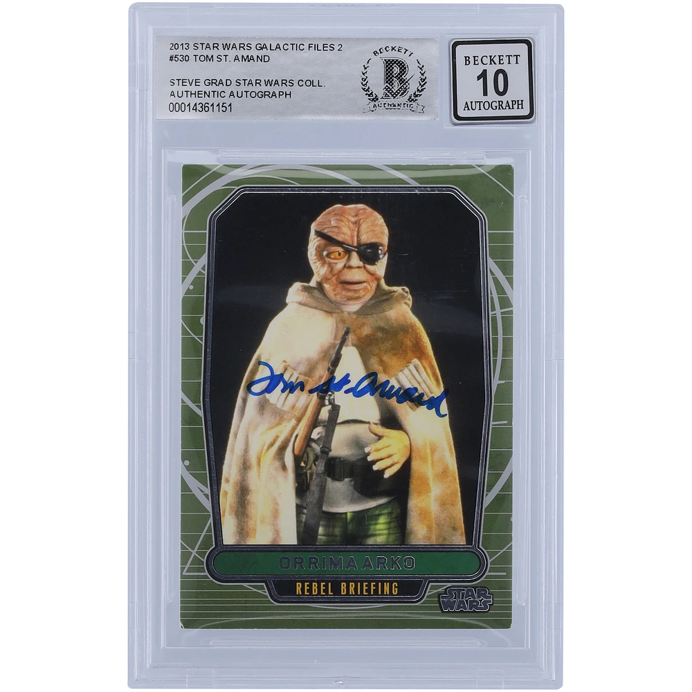 Tom St. Amand Star Wars Autographed 2013 Topps #530 BAS Authenticated 10 Card