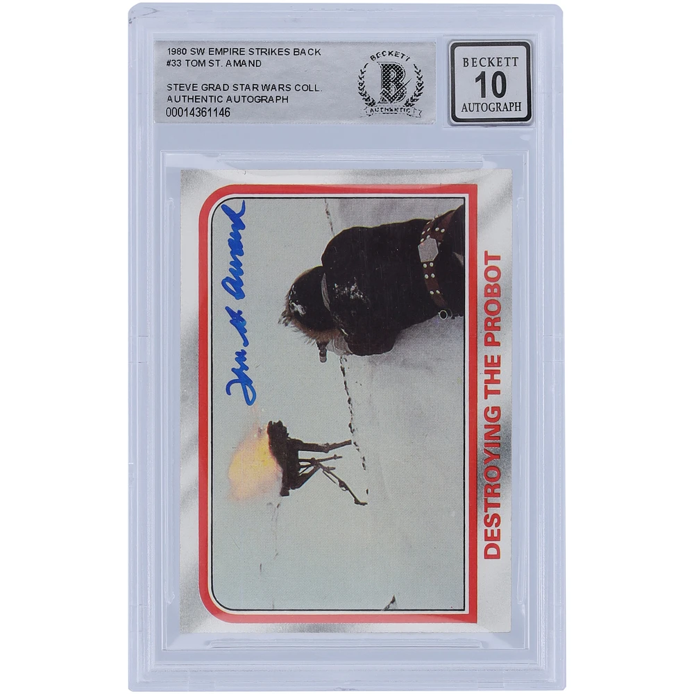 Tom St. Amand Star Wars Autographed 1980 Topps The Empire Strikes Back #33 BAS Authenticated 10 Card