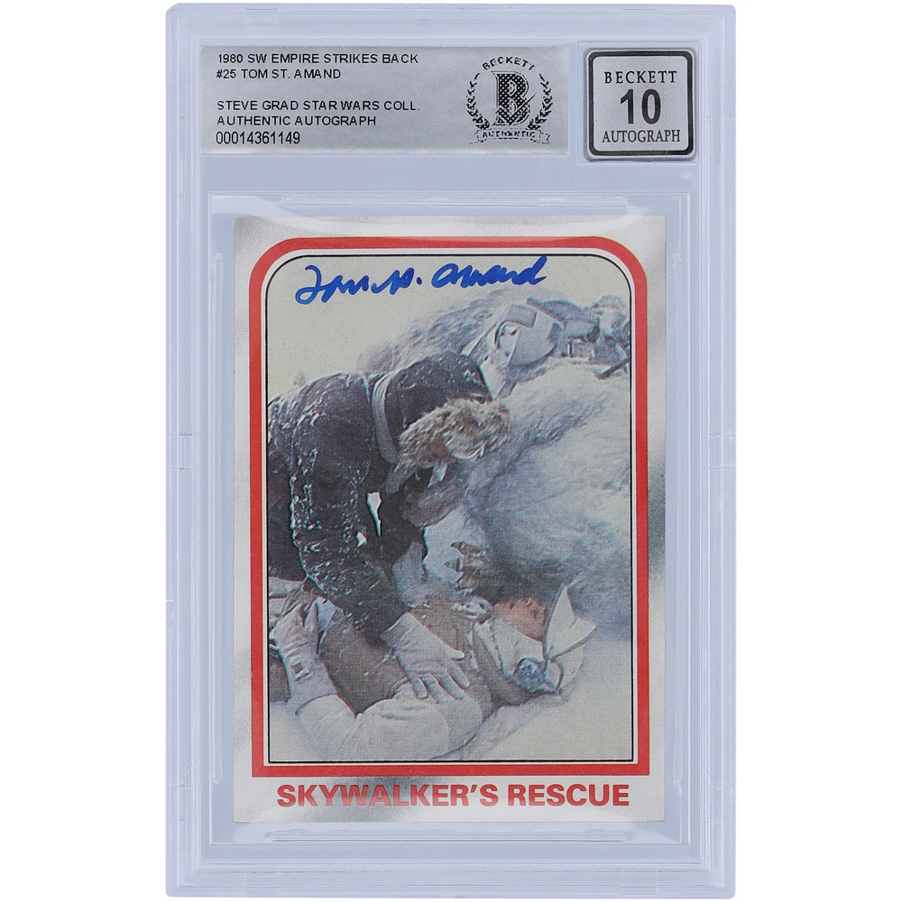 Tom St. Amand Star Wars Autographed 1980 Topps The Empire Strikes Back #25 BAS Authenticated 10 Card