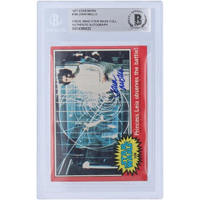 John Mollo Star Wars Autographed 1977 Topps Star Wars #108 BAS Authenticated Card