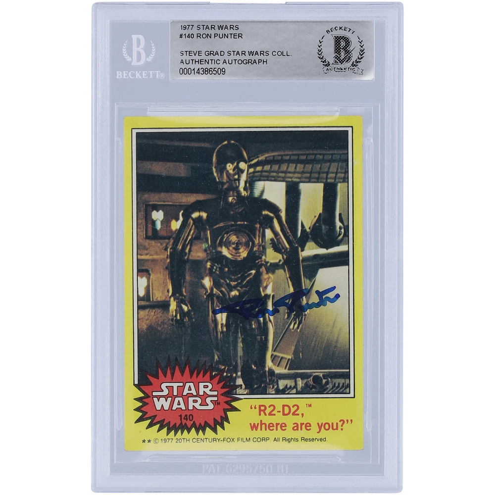 Ron Punter Autographed 1977 Topps Star Wars #140 BAS Authenticated Card