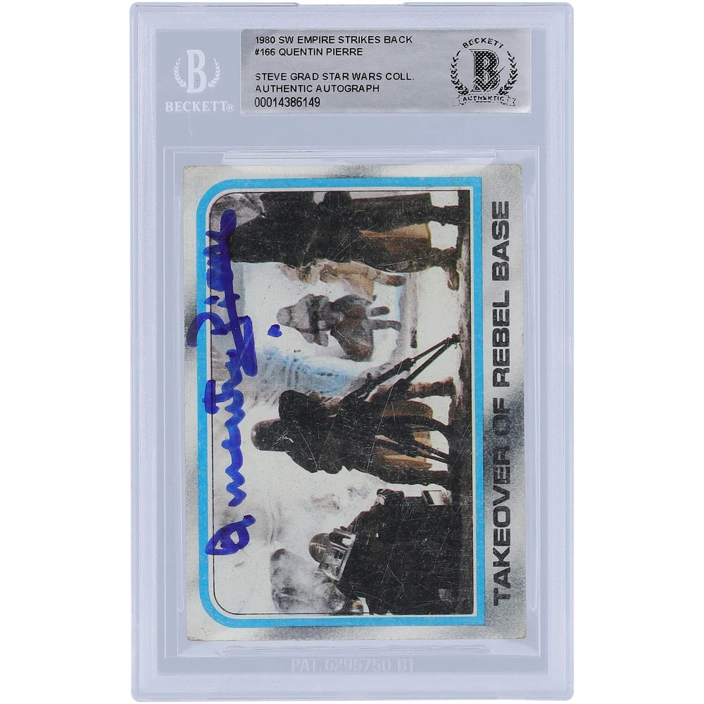 Quentin Pierre Star Wars Autographed 1980 Topps The Empire Strikes Back #166 BAS Authenticated Card
