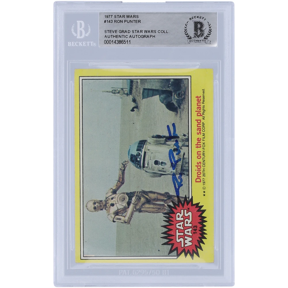 Ron Punter Autographed 1977 Topps Star Wars #143 BAS Authenticated Card