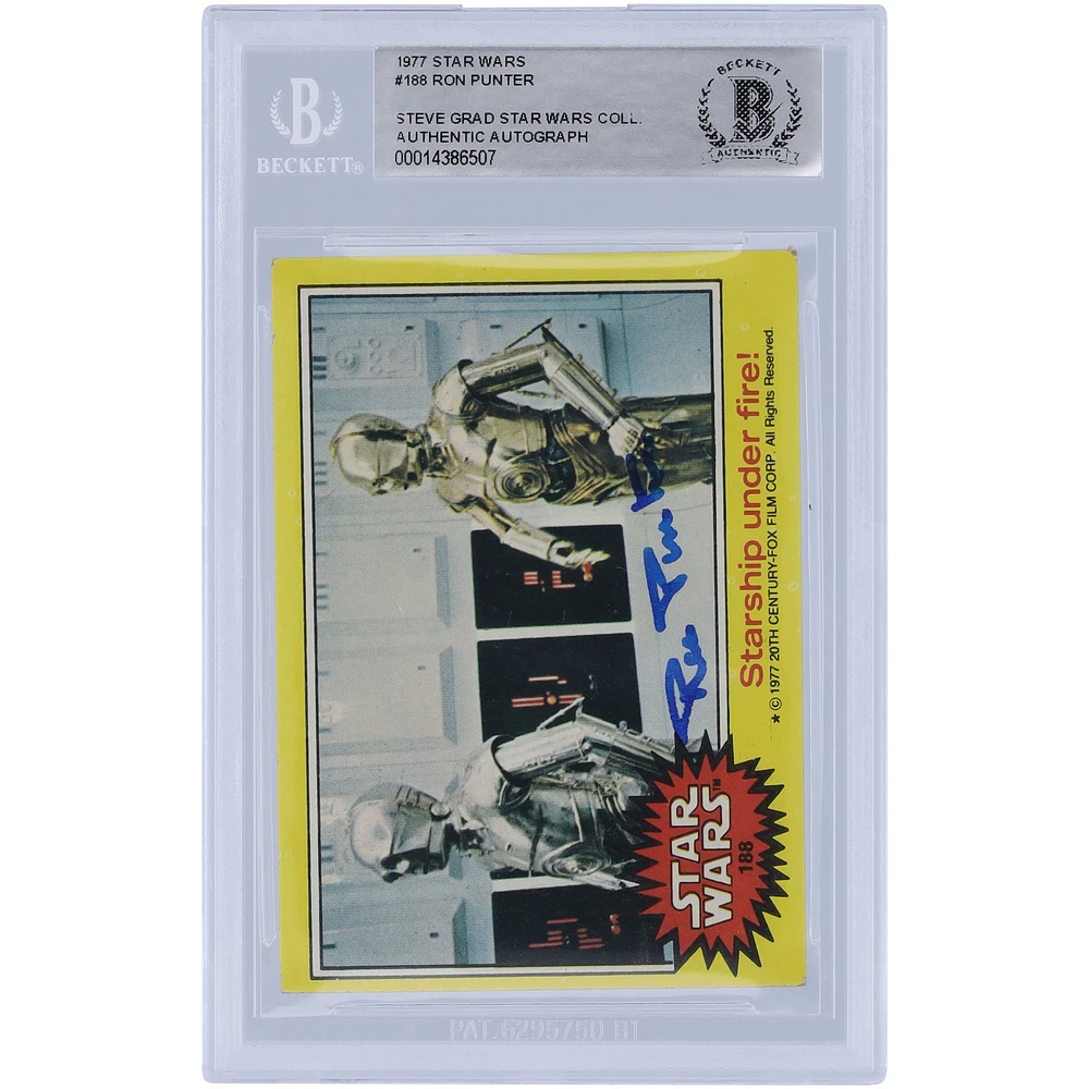 Ron Punter Autographed 1977 Topps Star Wars #188 BAS Authenticated Card